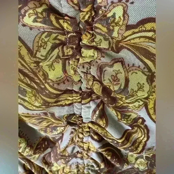 💚 New With Tags Large Mesh Boho Long Sleeve Dress - Picture 7 of 9